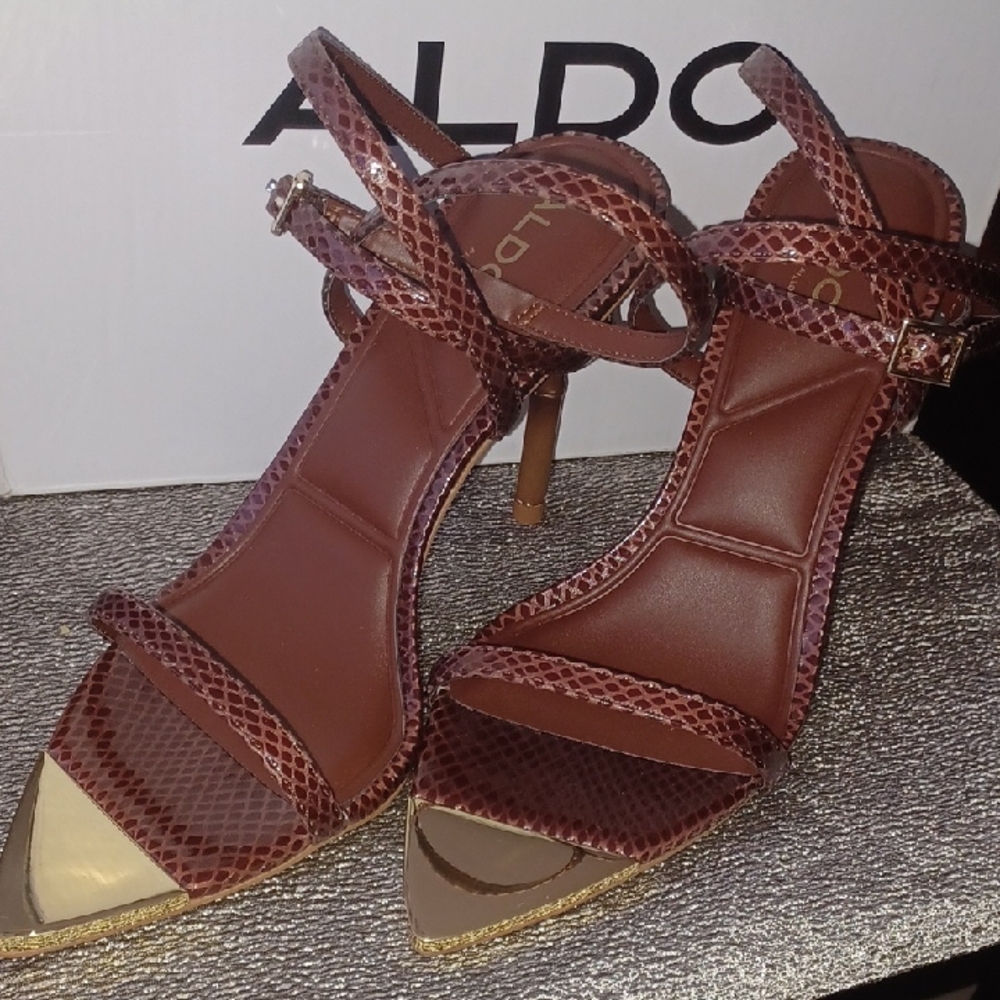 NEW ALDO Jungle Snake & Treasure Heels
